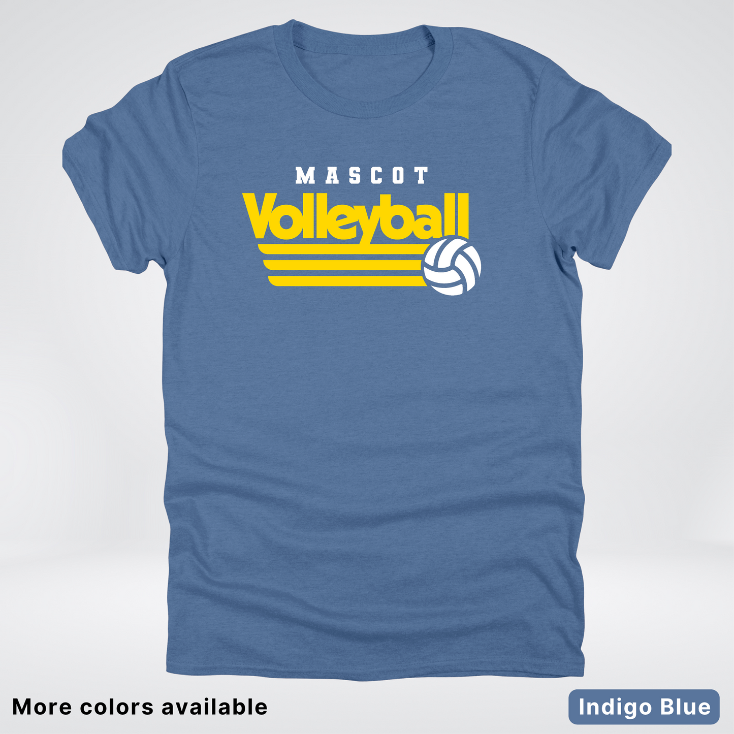 Custom Mascot - Gold - Volleyball Design 52 - T-Shirt