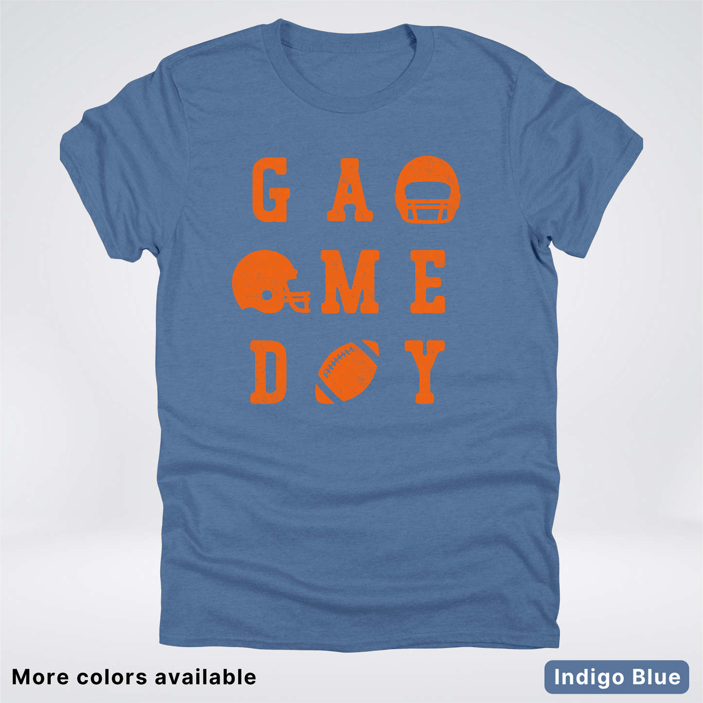 Game Day Football 3 x 3 – Orange Design  – T-Shirt