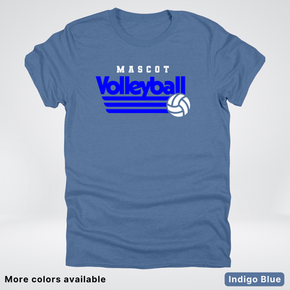 Custom Mascot - Blue - Volleyball Design 51 - T-Shirt
