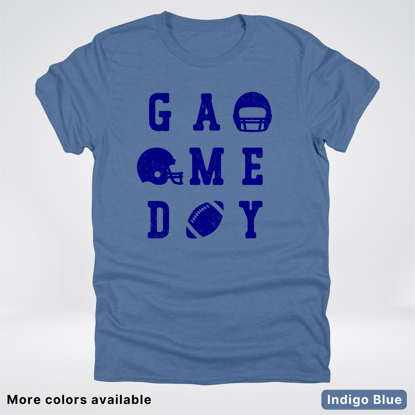 Game Day Football 3 x 3 - Navy Design - T-Shirt