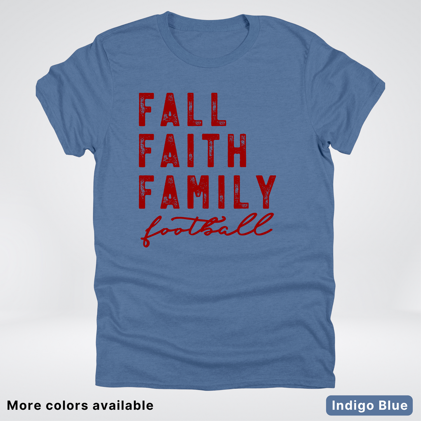 Fall Faith Family – Maroon Design - Football - T-Shirt