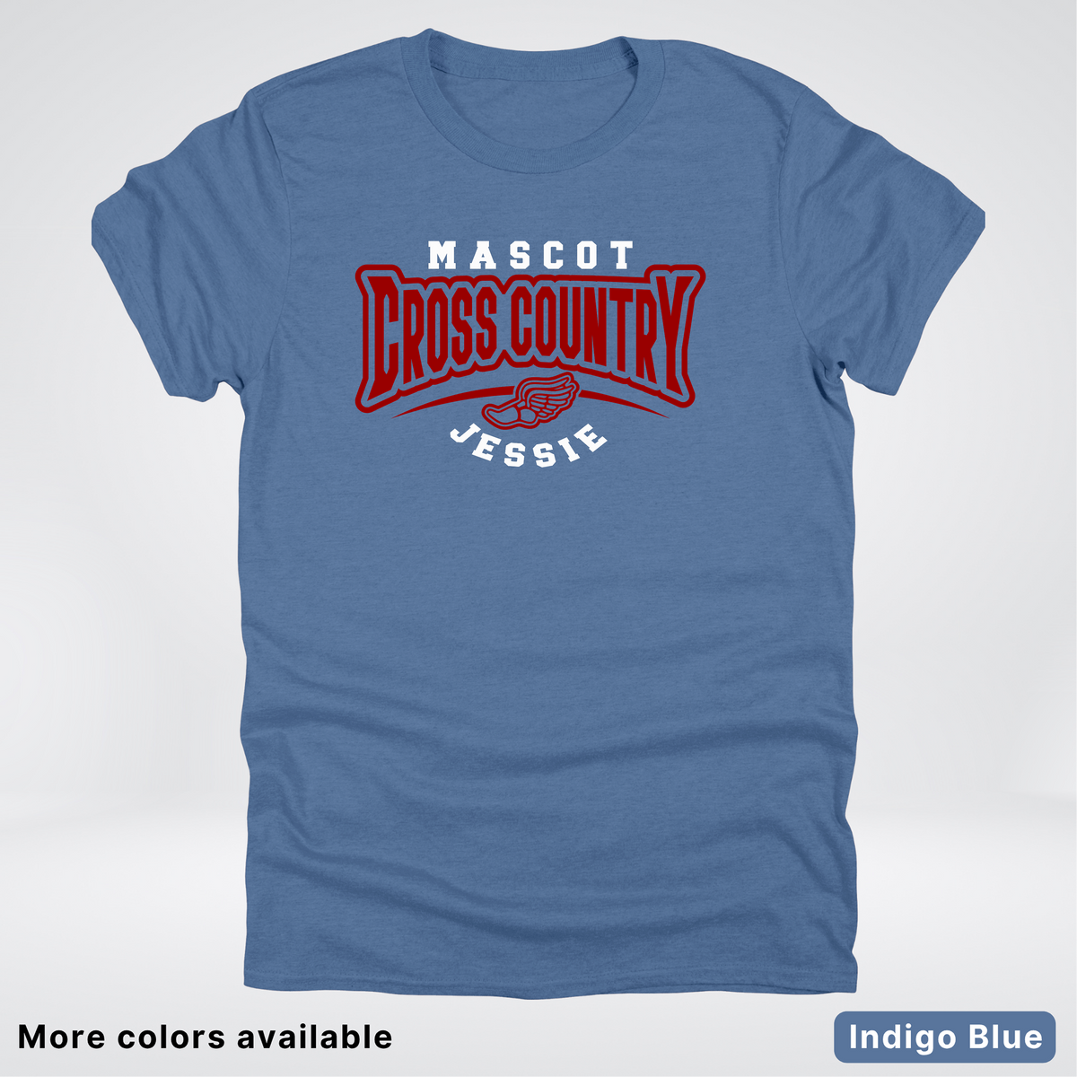 Custom Mascot & Name – Maroon Design– Cross Country 01 - T-Shirt