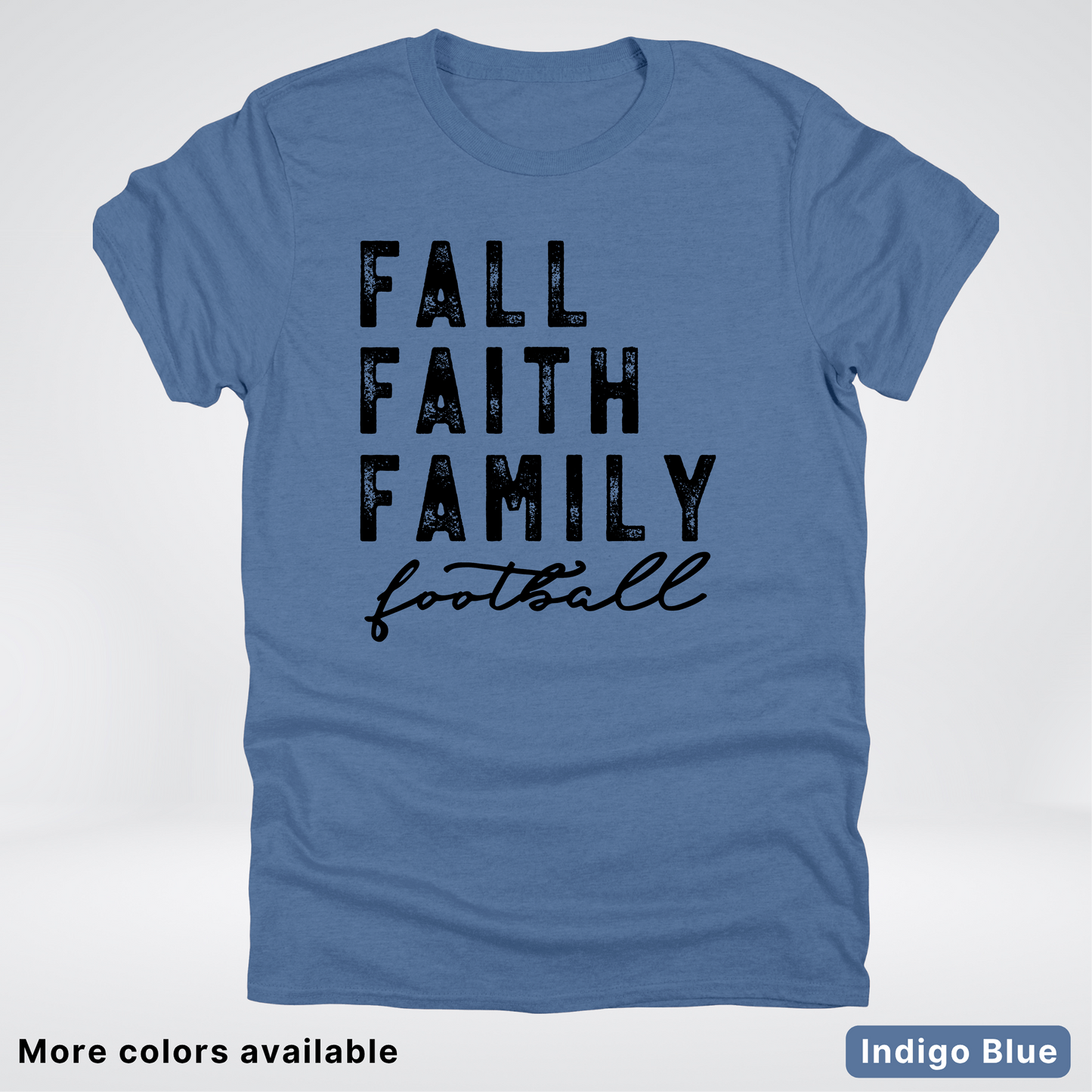 Fall Faith Family – Black Design - Football - T-Shirt