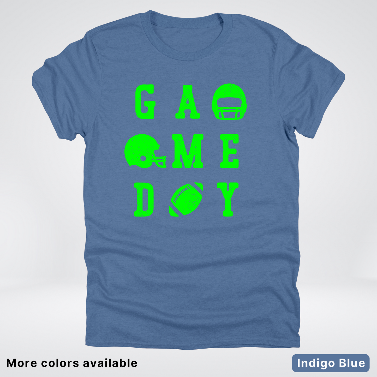 Game Day Football 3 x 3 - Green Design - T-Shirt