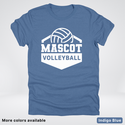 Custom Mascot - White - Volleyball Design 60 - T-Shirt