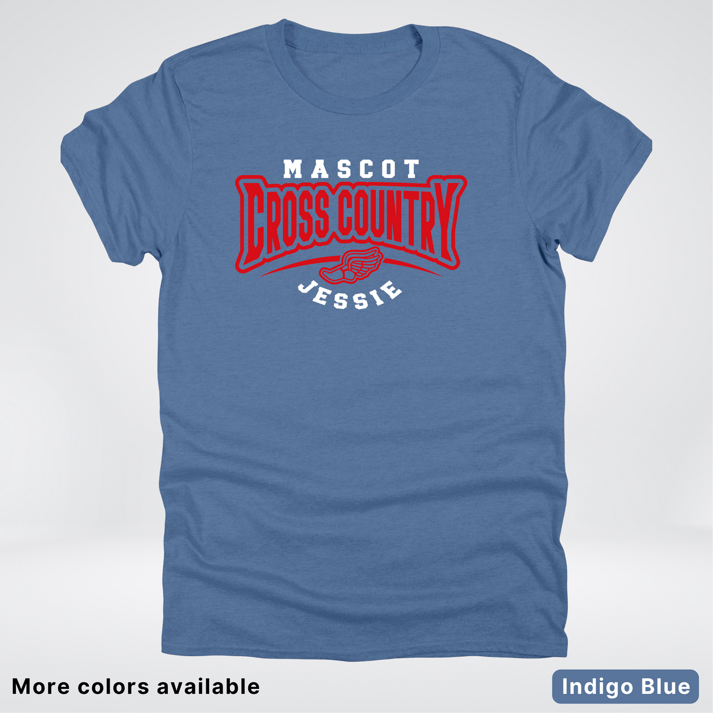 Custom Mascot & Name – Red Design – Cross Country 07 - T-Shirt