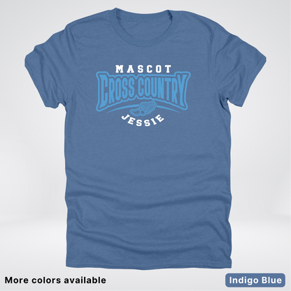 Custom Mascot & Name – Light Blue Design – Cross Country 11 - T-Shirt