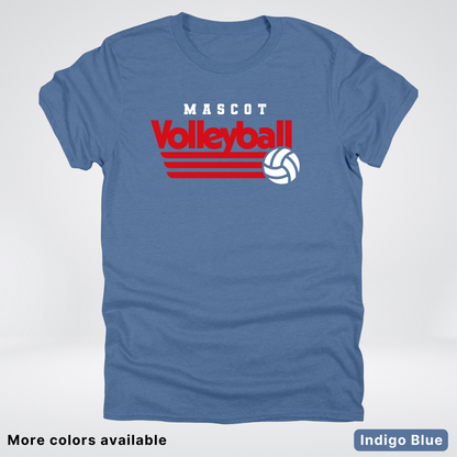 Custom Mascot - Red - Volleyball Design 53 - T-Shirt