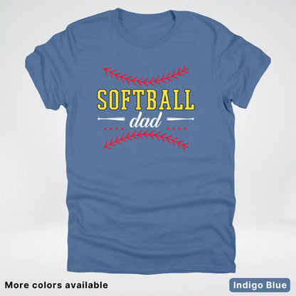 Softball Dad - White Design - T-Shirt
