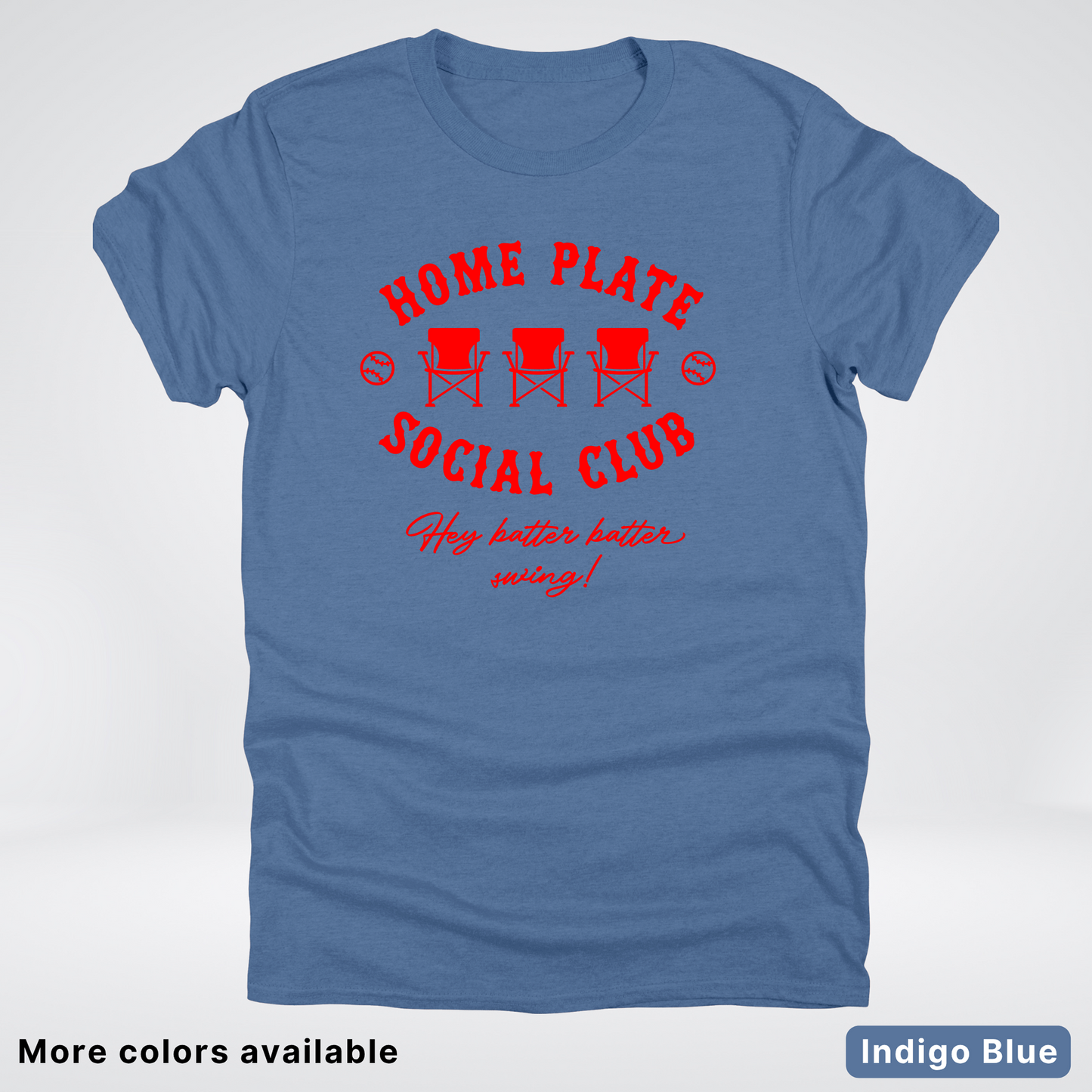 Home Plate Social Club – Red Design - T-Shirt