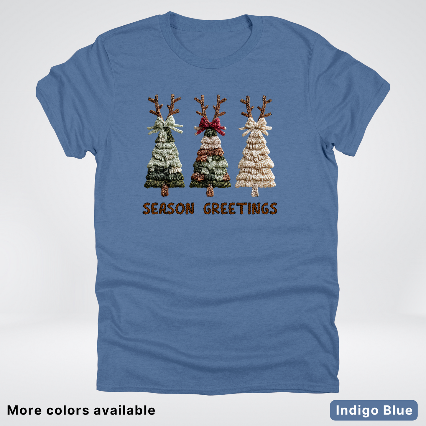 Rustic Christmas Tree Trio (Hook Yard Faux Look) - T-Shirt