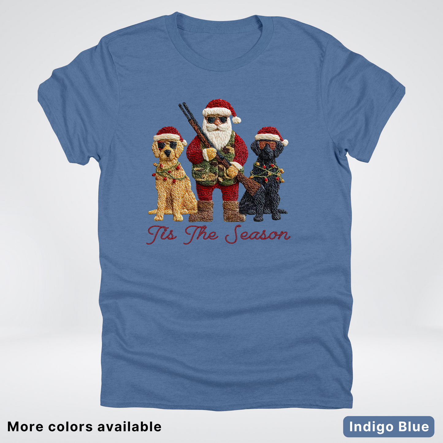 Tis The Season Hunting Santa Hook Yard Faux - T-Shirt