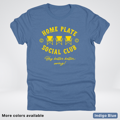 Home Plate Social Club – Gold Design - T-Shirt