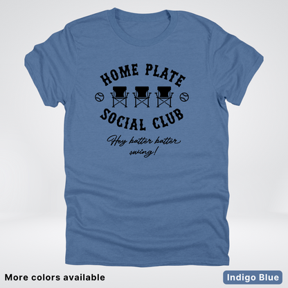Home Plate Social Club – Black Design - T-Shirt