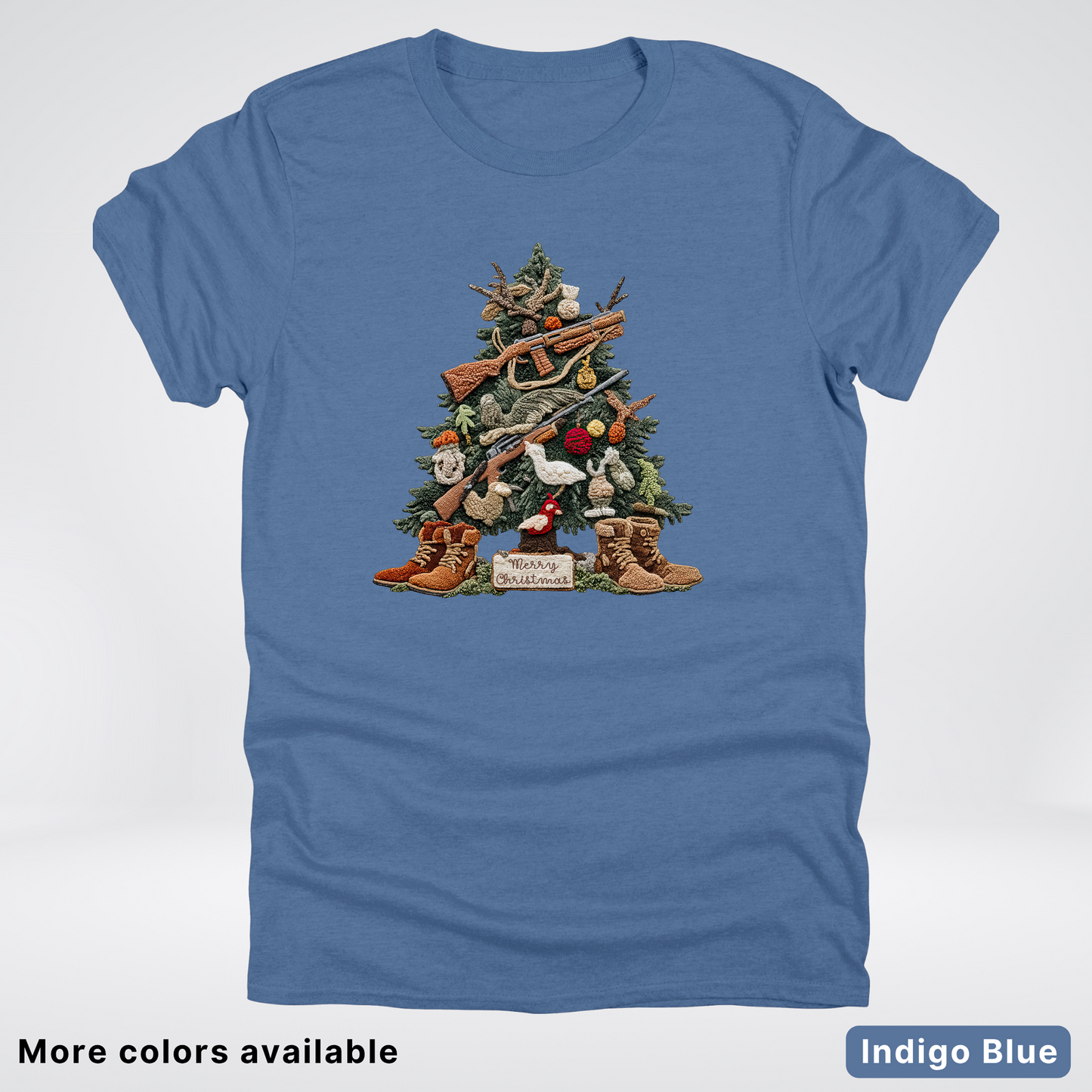 Rustic Holiday Tree & Boots (Hook Yard Faux) - T-Shirt