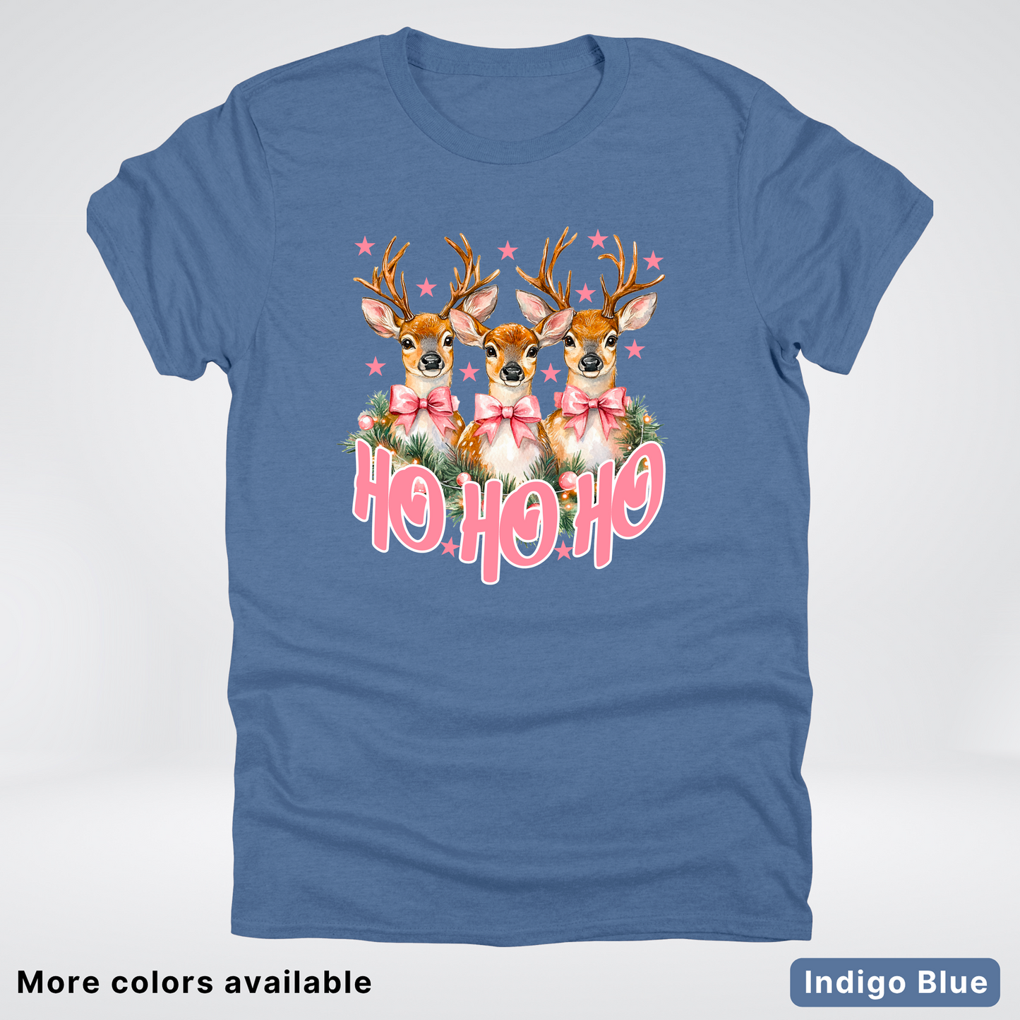 Ho Ho Ho Pink Deer Trio - T-Shirt
