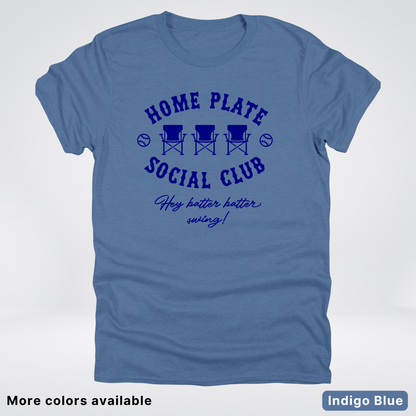 Home Plate Social Club – Navy Design - T-Shirt