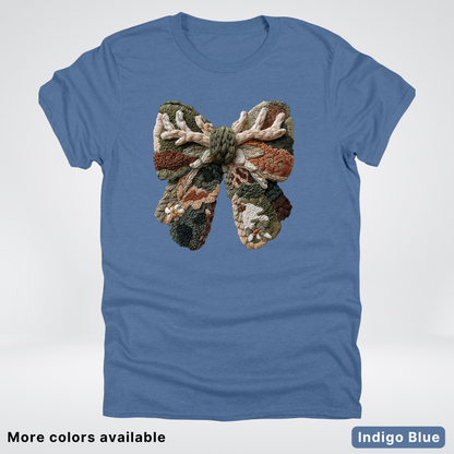 Woodland Winter Bow Hook Yard Faux - T-Shirt
