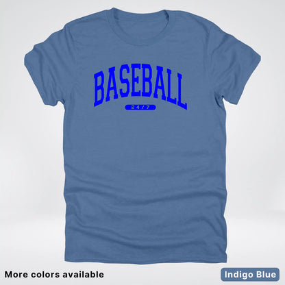 Baseball 24/7 – Blue Design - T-Shirt