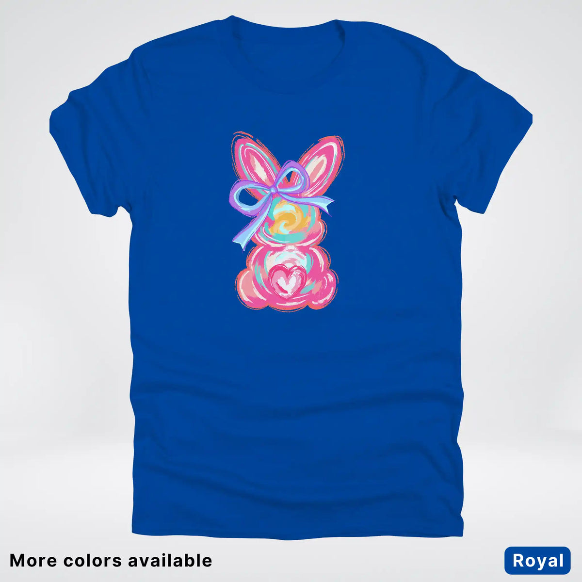 Coquette Easter Bunny – Pastel Bow Bunny Spring Graphic - T-Shirt