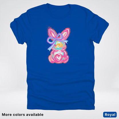 Coquette Easter Bunny – Pastel Bow Bunny Spring Graphic - T-Shirt