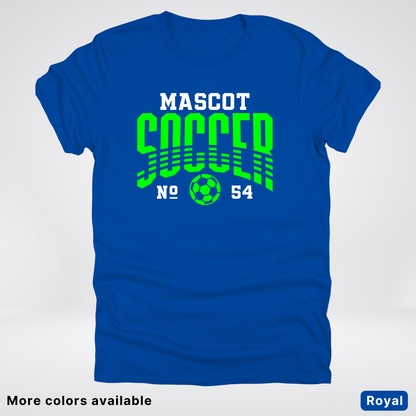 Custom Mascot & Number – Green Design 08 - Soccer T-Shirt