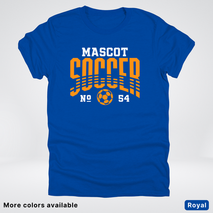 Custom Mascot & Number – Orange Design 07 - Soccer T-Shirt