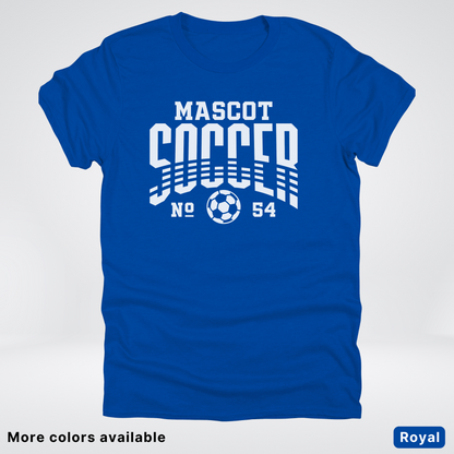 Custom Mascot & Number – White Design 12 - Soccer T-Shirt