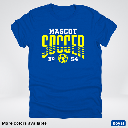 Custom Mascot & Number – Yellow Design 06 - Soccer T-Shirt