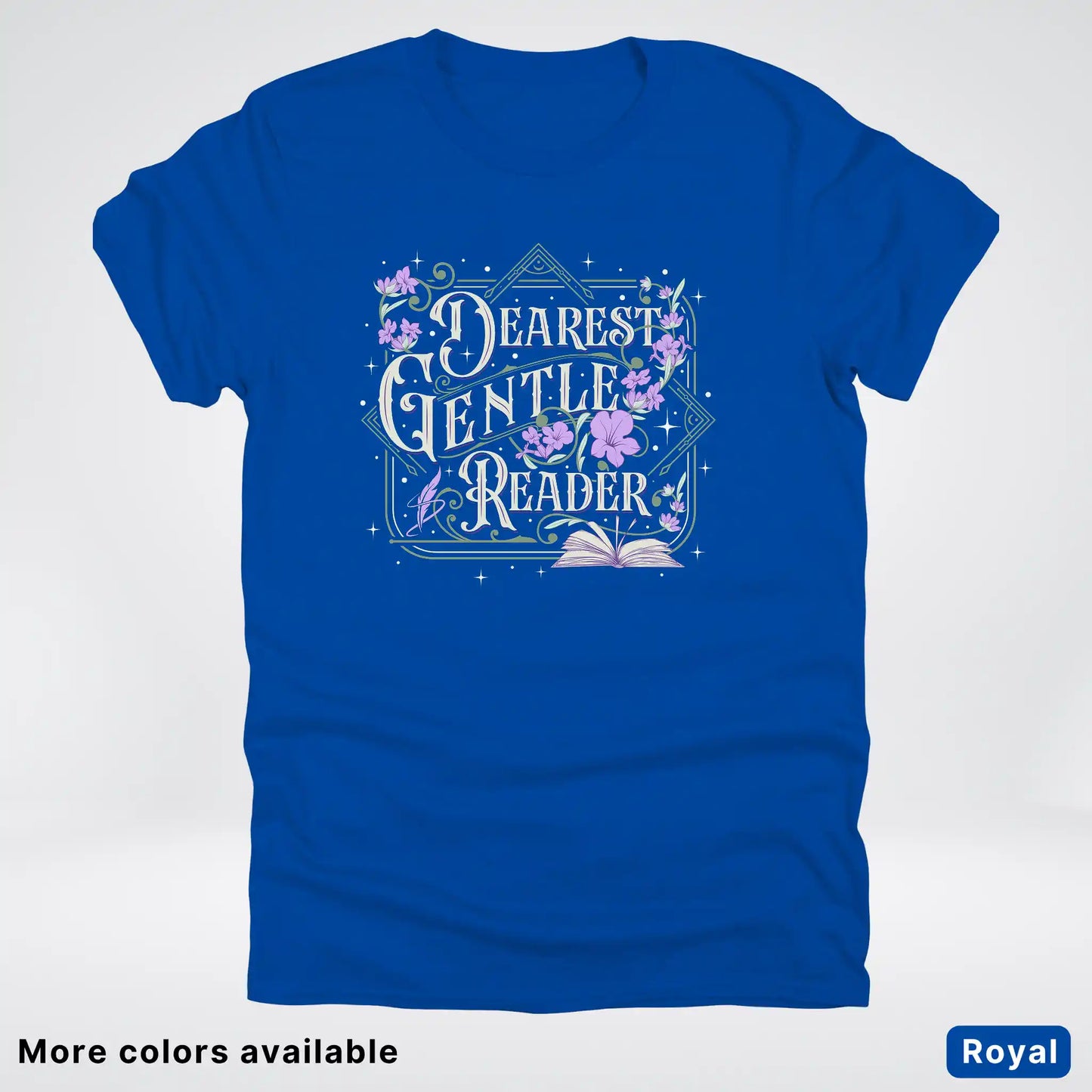 Dearest Gentle Reader – Vintage Floral Book Lover Graphic - T-Shirt