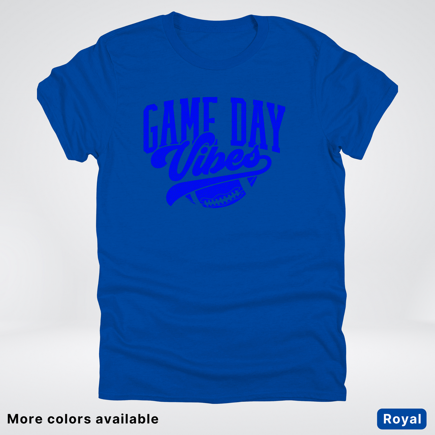 Game Day Vibes - Blue Design - Football T-Shirt