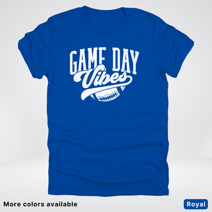 Game Day Vibes - White Design 2 - Football T-Shirt