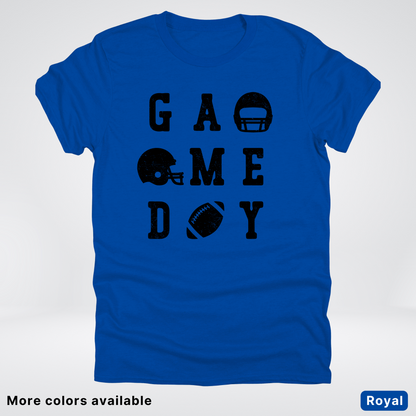 Game Day Football 3 x 3 - Black Design - T-Shirt