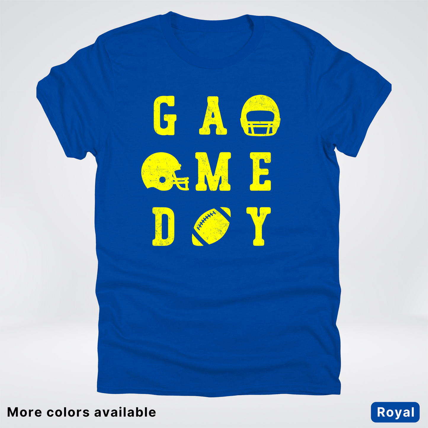 Game Day Football 3 x 3 - Yellow Design - T-Shirt