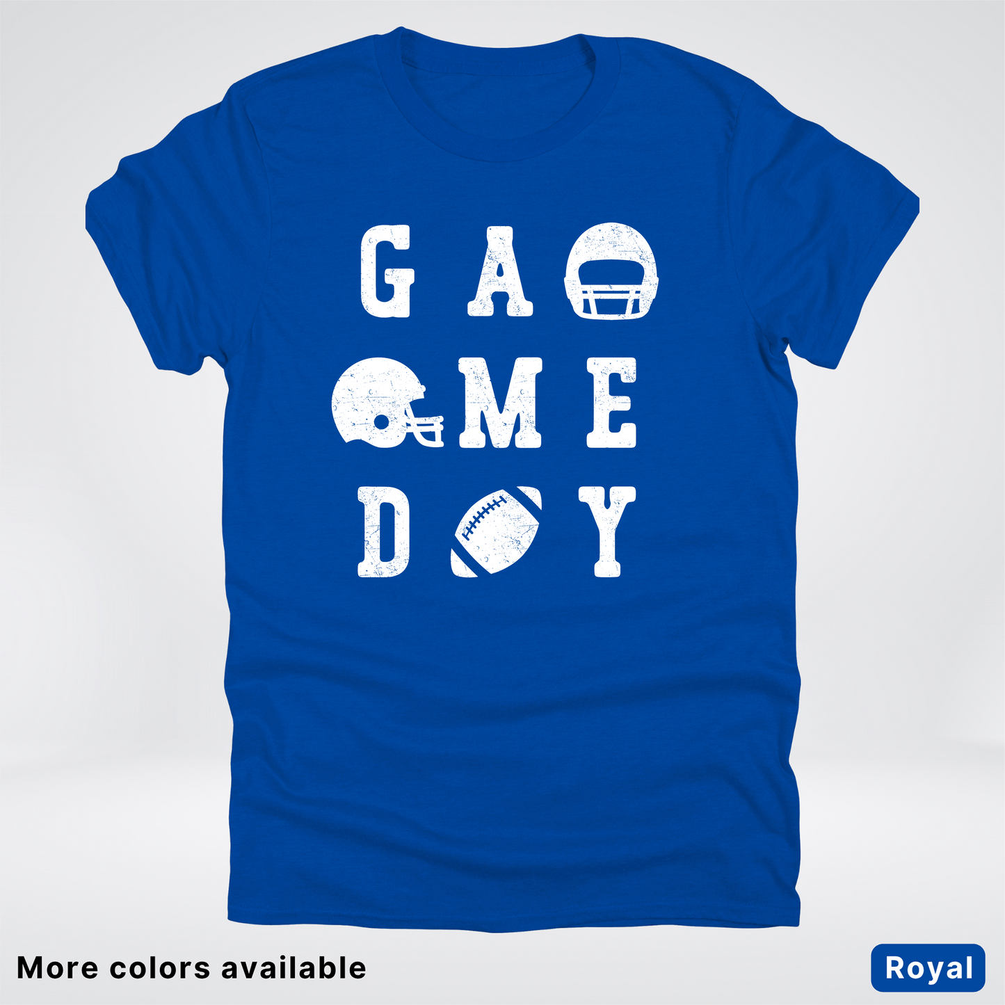 Game Day Football 3 x 3  – White Design  – T-Shirt