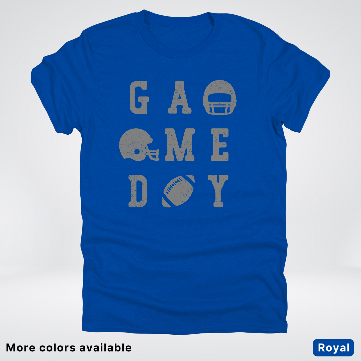 Game Day Football 3 x 3 - Gray Design  - T-Shirt