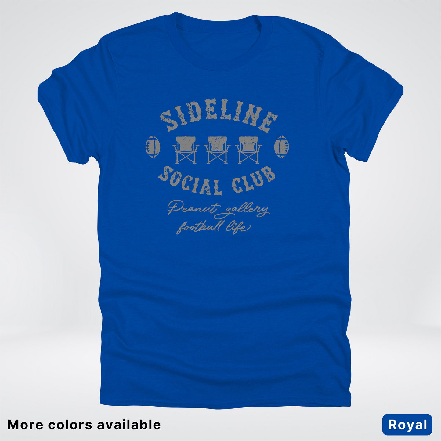 Sideline Social Club Peanut Gallery Football Life - Gray Design - T-Shirt