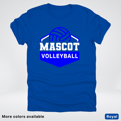 Custom Mascot - Blue - Volleyball Design 63 - T-Shirt