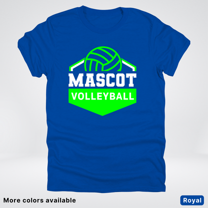 Custom Mascot - Green - Volleyball Design 71 - T-Shirt