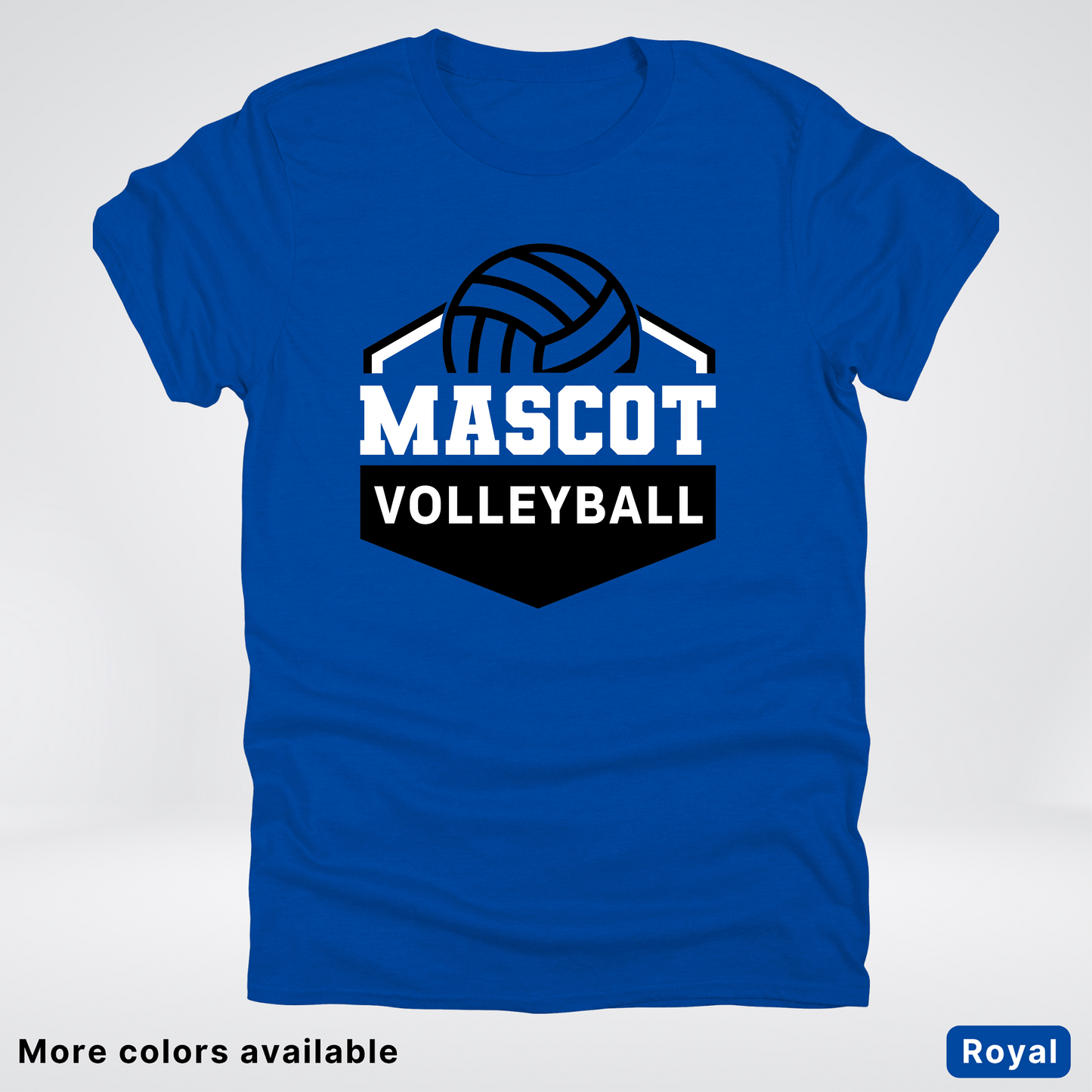 Custom Mascot - Black - Volleyball Design 62 - T-Shirt