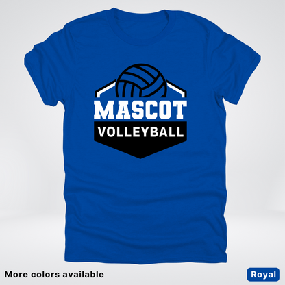 Custom Mascot - Black - Volleyball Design 62 - T-Shirt