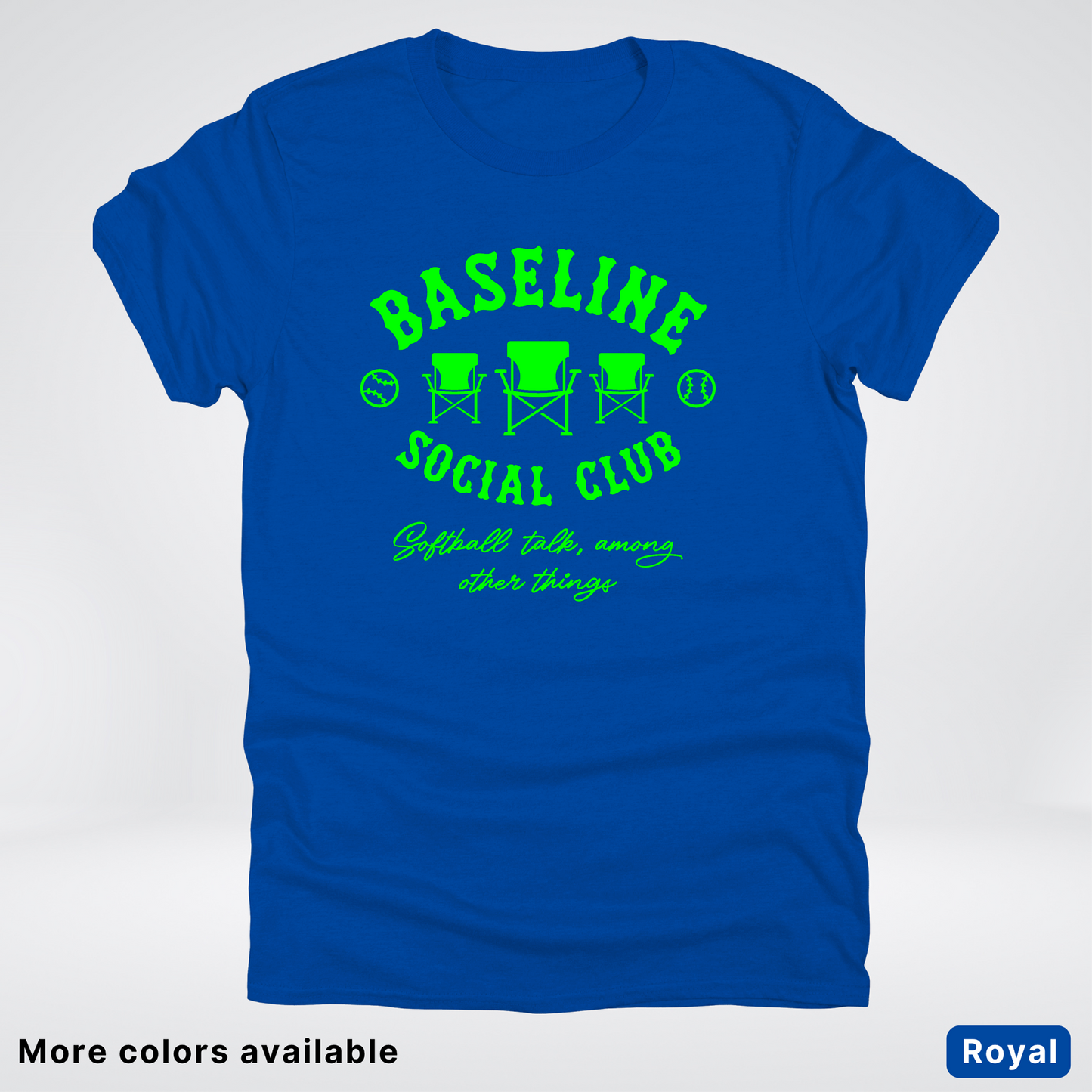 Baseline Social Club Softball – Green Design - T-Shirt