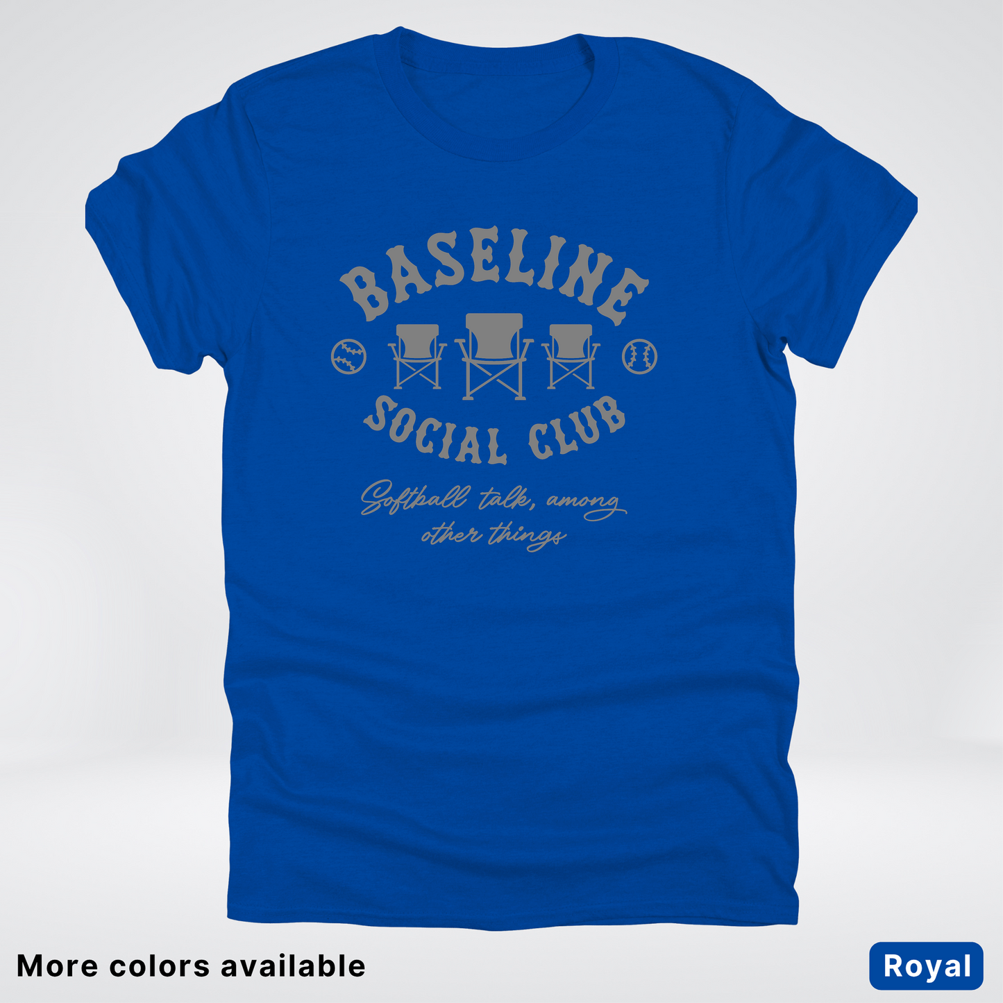 Baseline Social Club Softball – Gray Design - T-Shirt