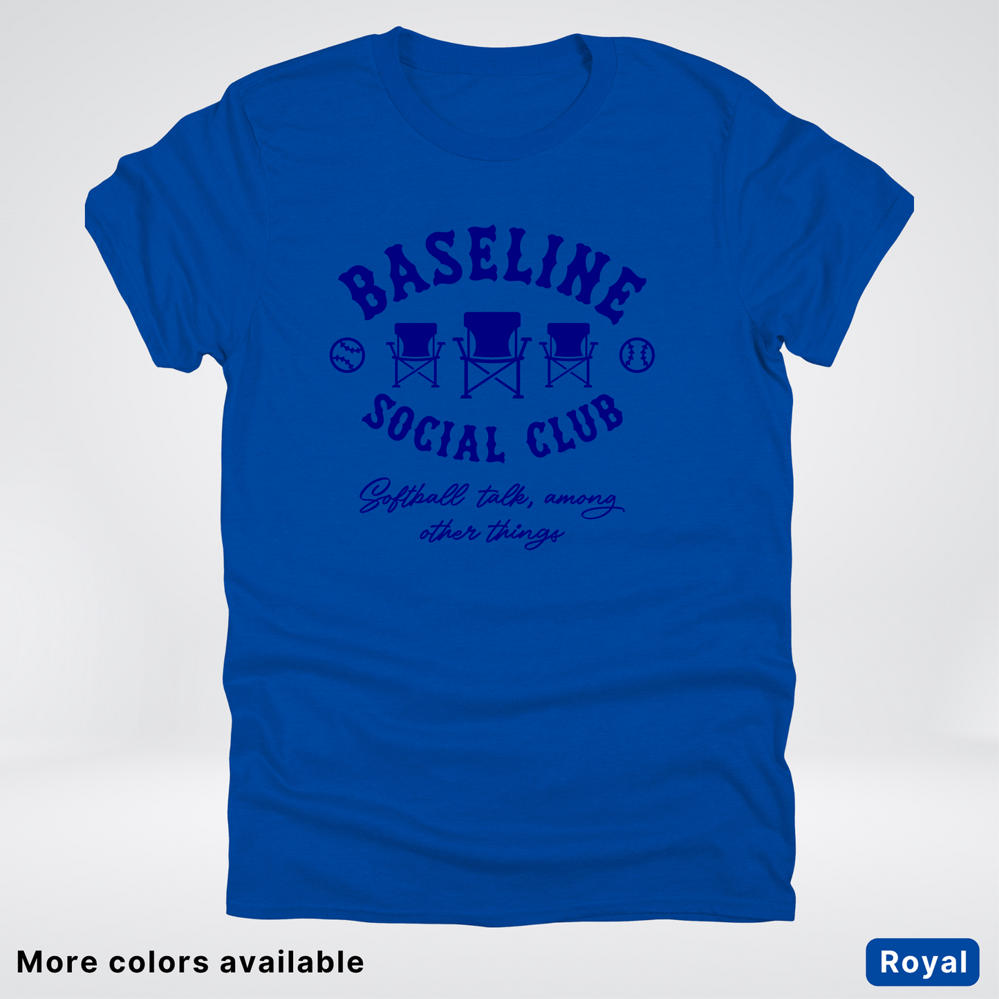 Baseline Social Club Softball – Navy Design - T-Shirt