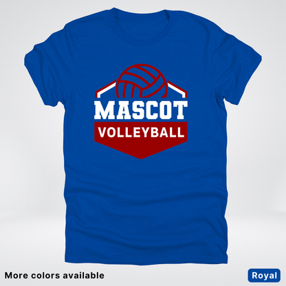 Custom Mascot - Maroon - Volleyball Design 69 - T-Shirt