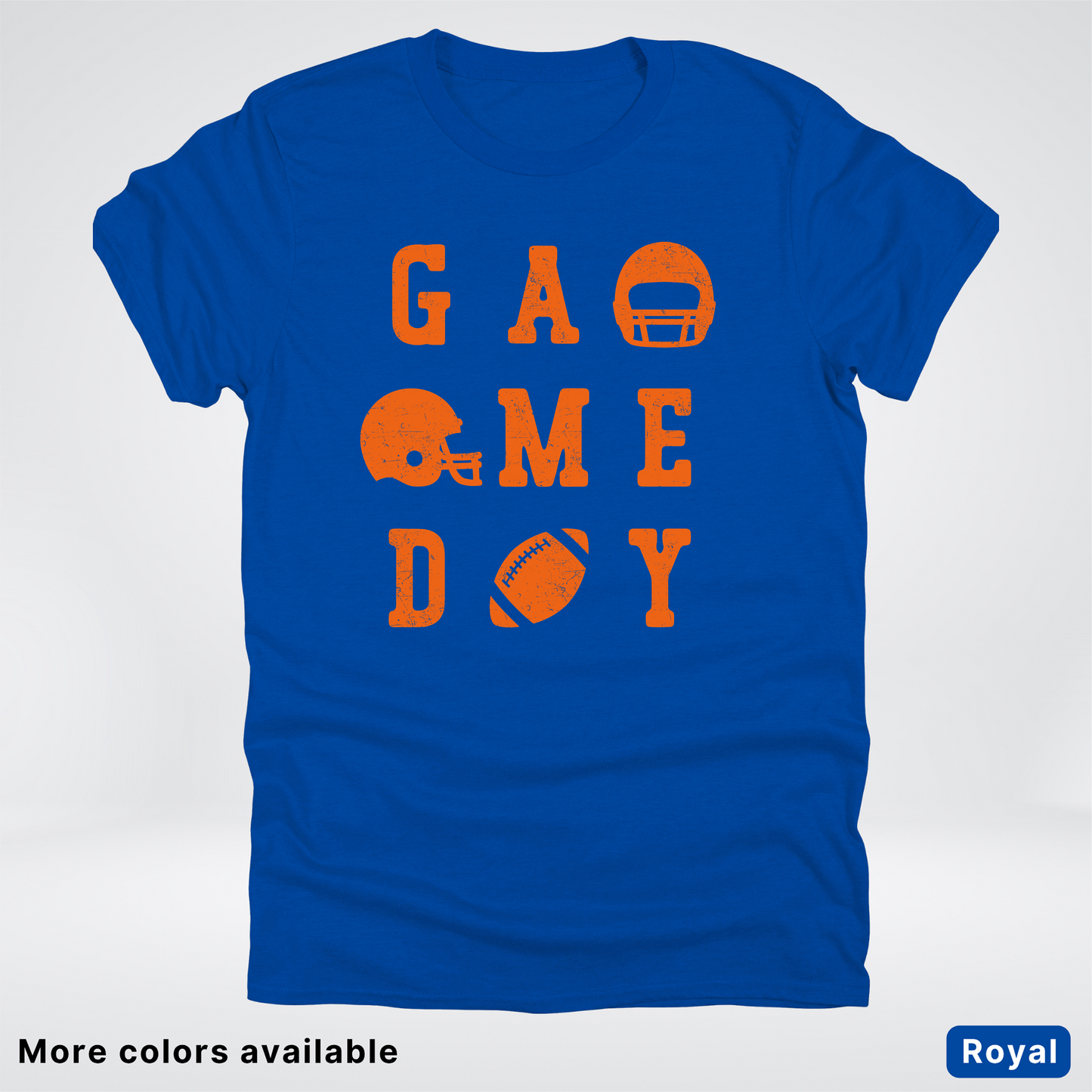 Game Day Football 3 x 3 – Orange Design  – T-Shirt