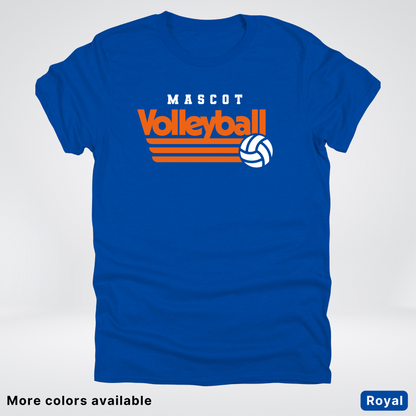 Custom Mascot - Orange - Volleyball Design 59 - T-Shirt