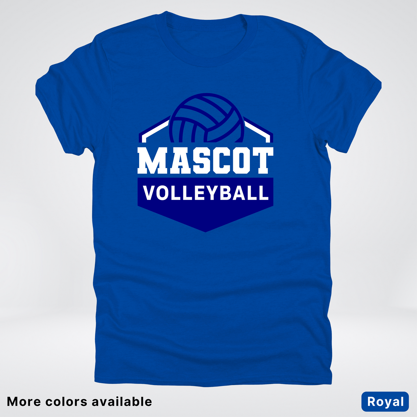 Custom Mascot - Navy - Volleyball Design 67 - T-Shirt