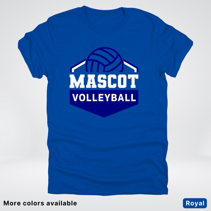 Custom Mascot - Navy - Volleyball Design 67 - T-Shirt