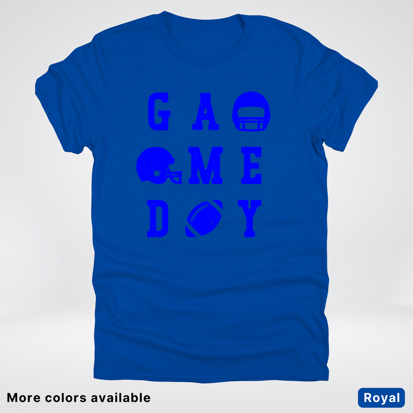 Game Day Football 3 x 3 - Blue Design - T-Shirt